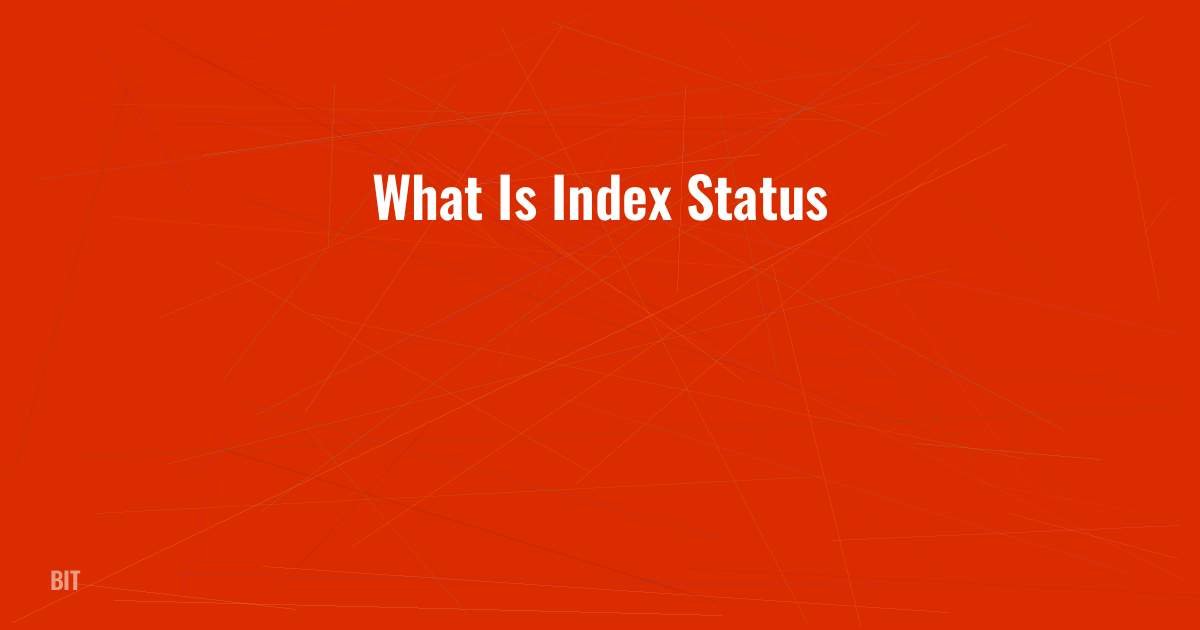 What Is Index Status